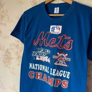 NWT 1986 New York Mets National League Champions T-Shirt Size M